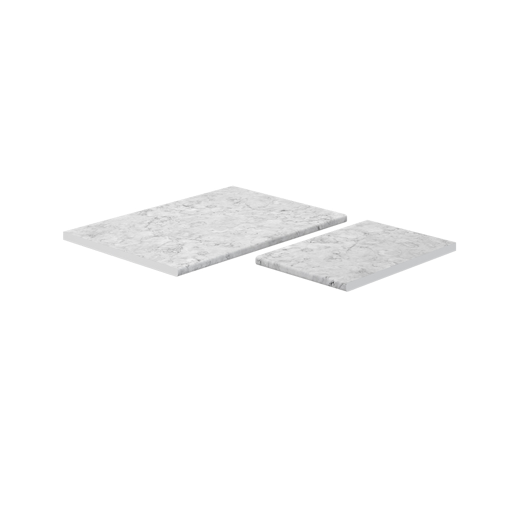 Küchenarbeitsplatte "R-Line" Marmor Weiß 114 cm livinity®