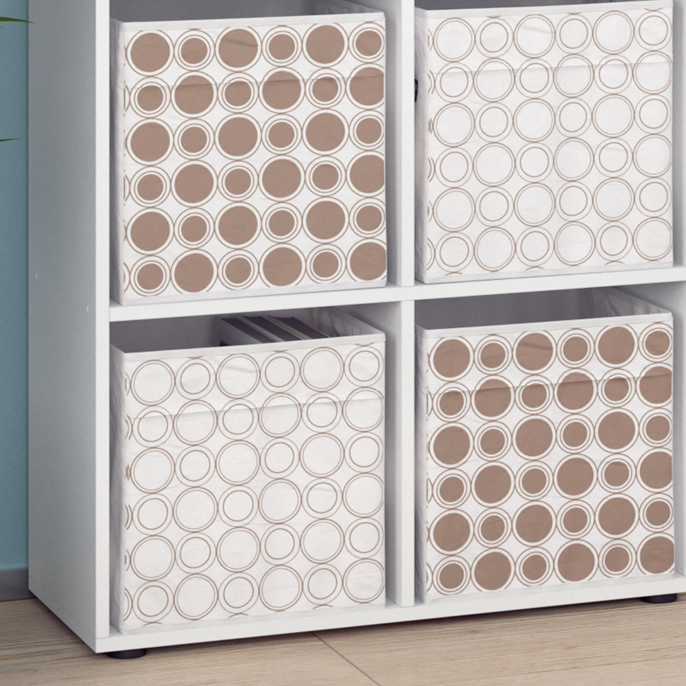 Raumteiler "Tetra" Weiß 72 x 72.6 cm mit 4 Faltboxen opt.2 livinity®