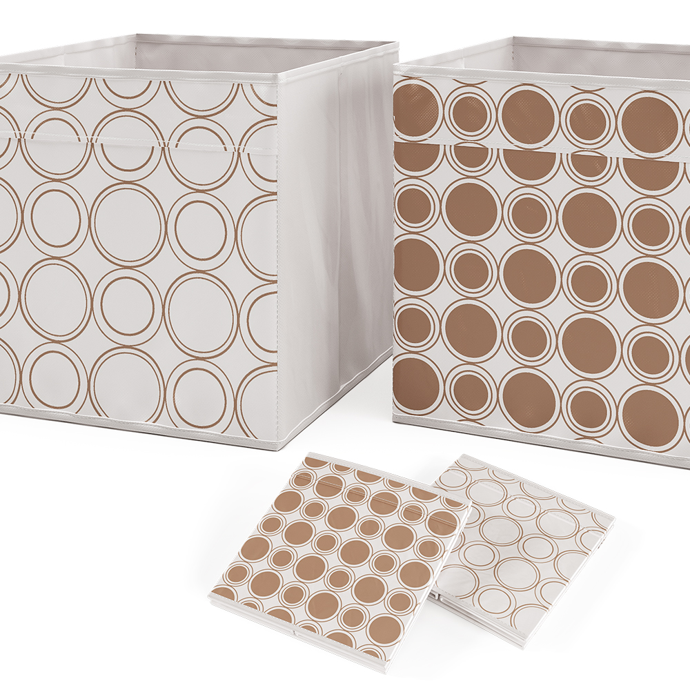 Raumteiler "Tetra" Weiß 72 x 72.6 cm mit 4 Faltboxen opt.2 livinity®