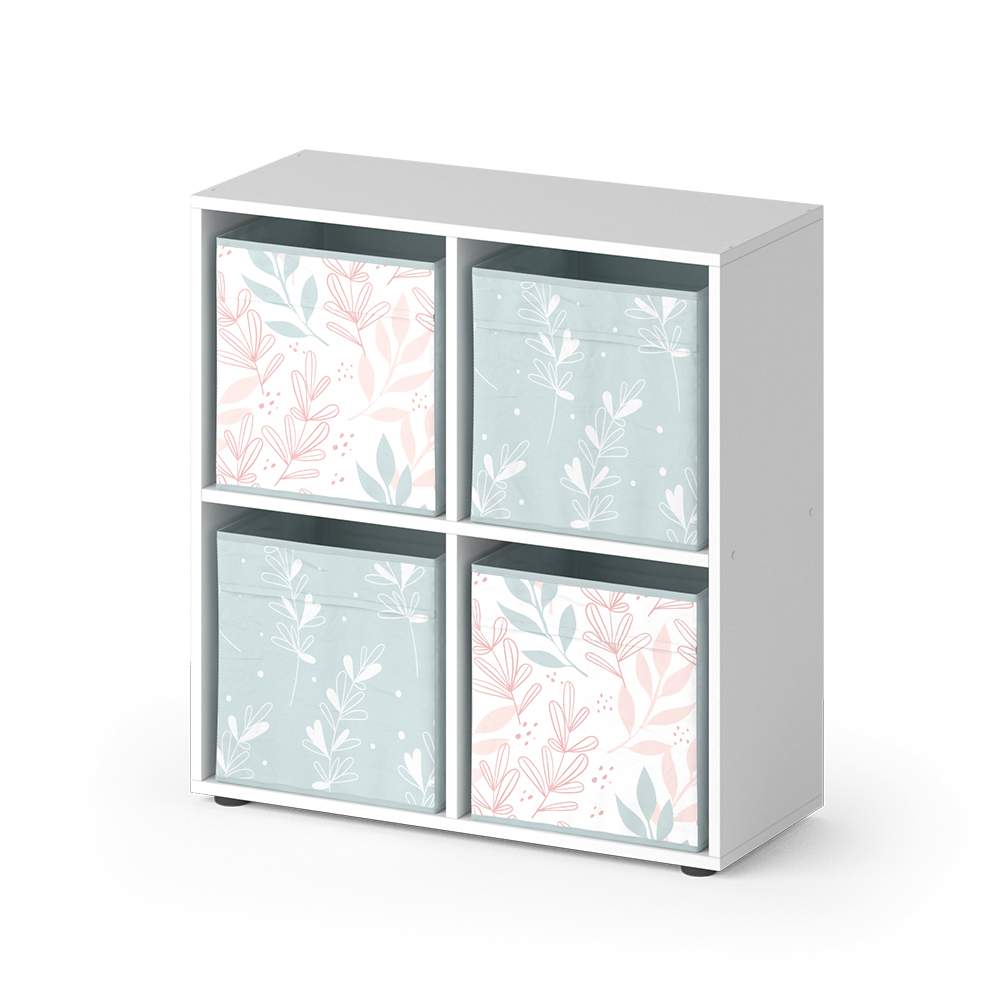 Raumteiler "Tetra" Weiß 72 x 72.6 cm mit 4 Faltboxen opt.1 livinity®