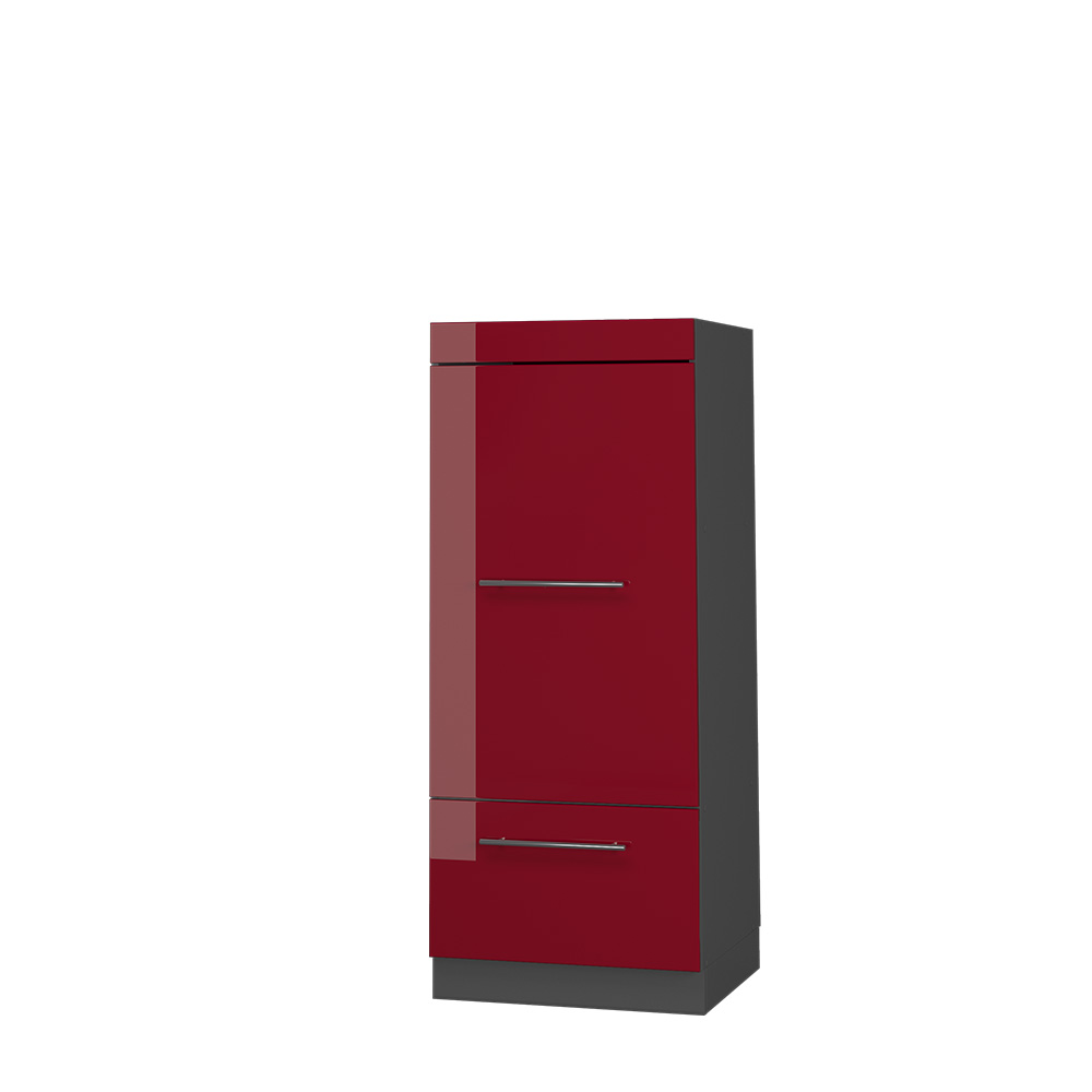 armoire micro-ondes Fame-Line, Rouge bordeaux Haute brillance/Anthracite, 60  cm, Vicco, Anthracite