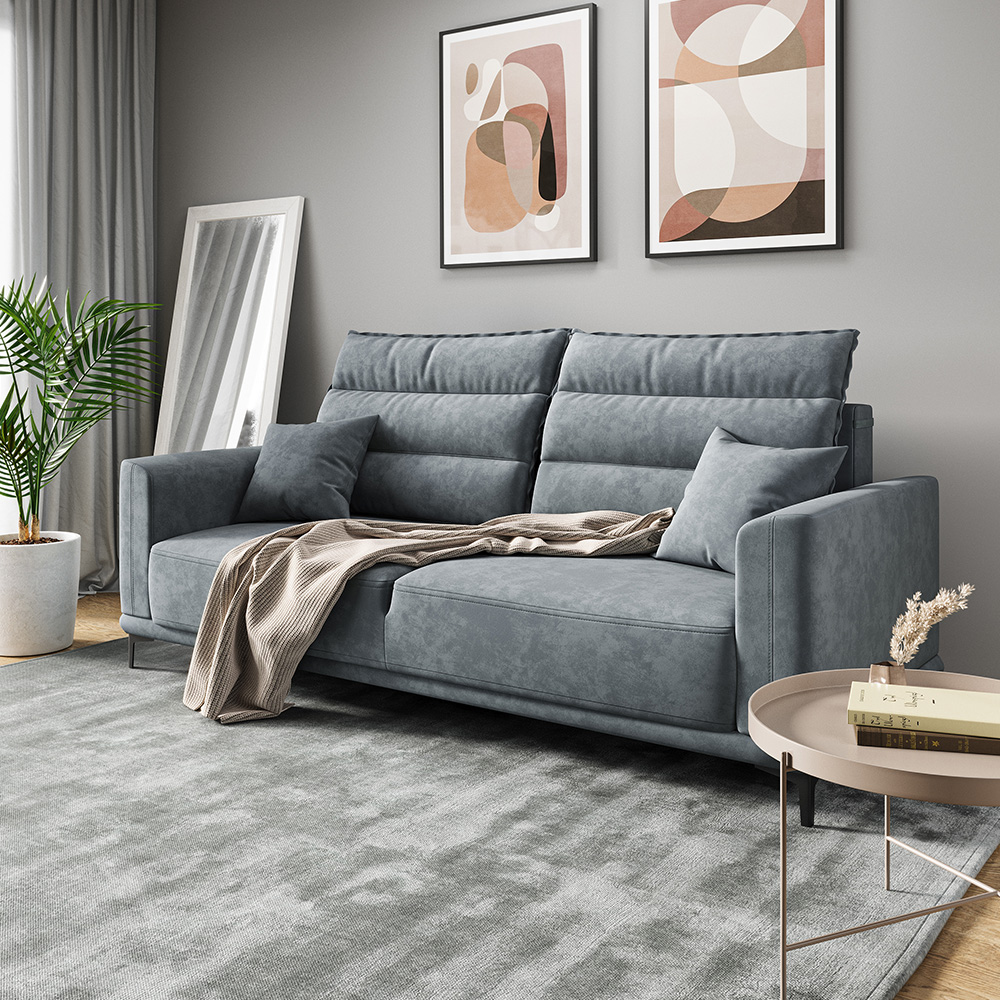 Sofa "Caprioli" Grau 236 cm livinity®