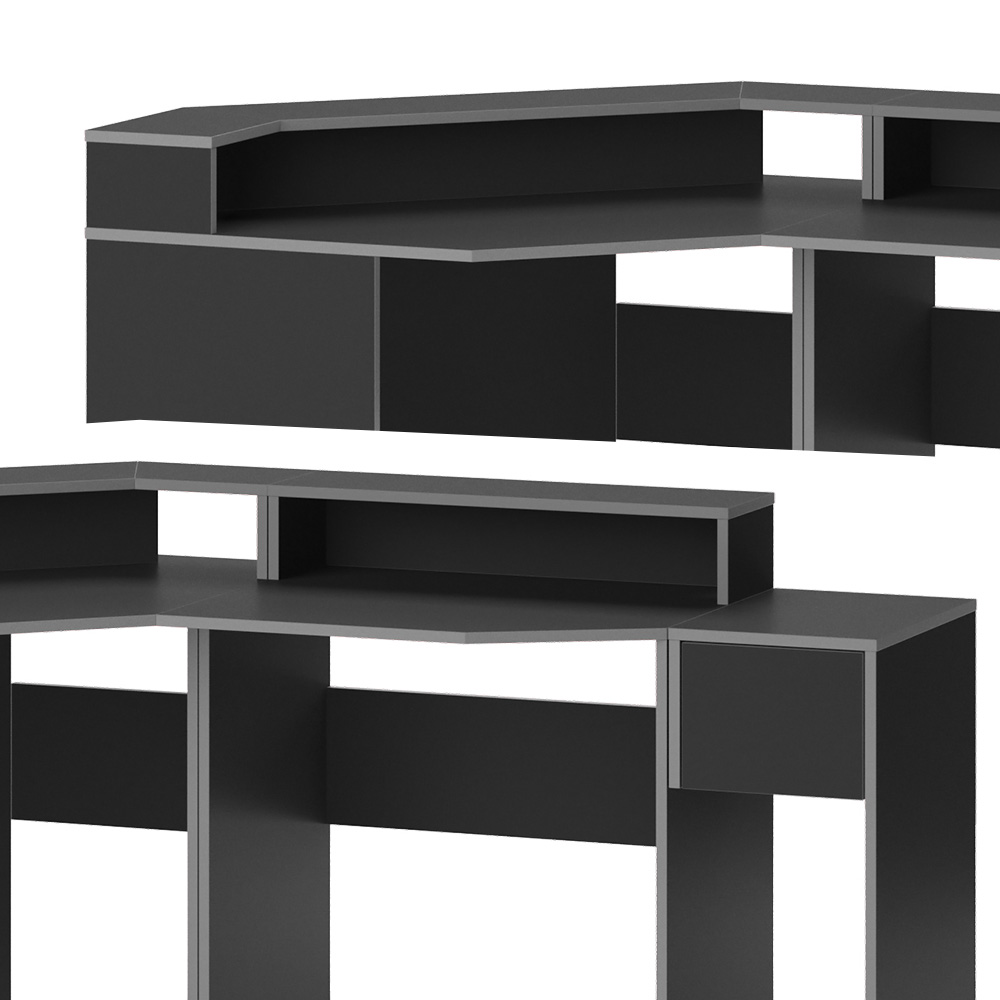 Acheter Vicco Table d'ordinateur Kron noir/gris Set 6