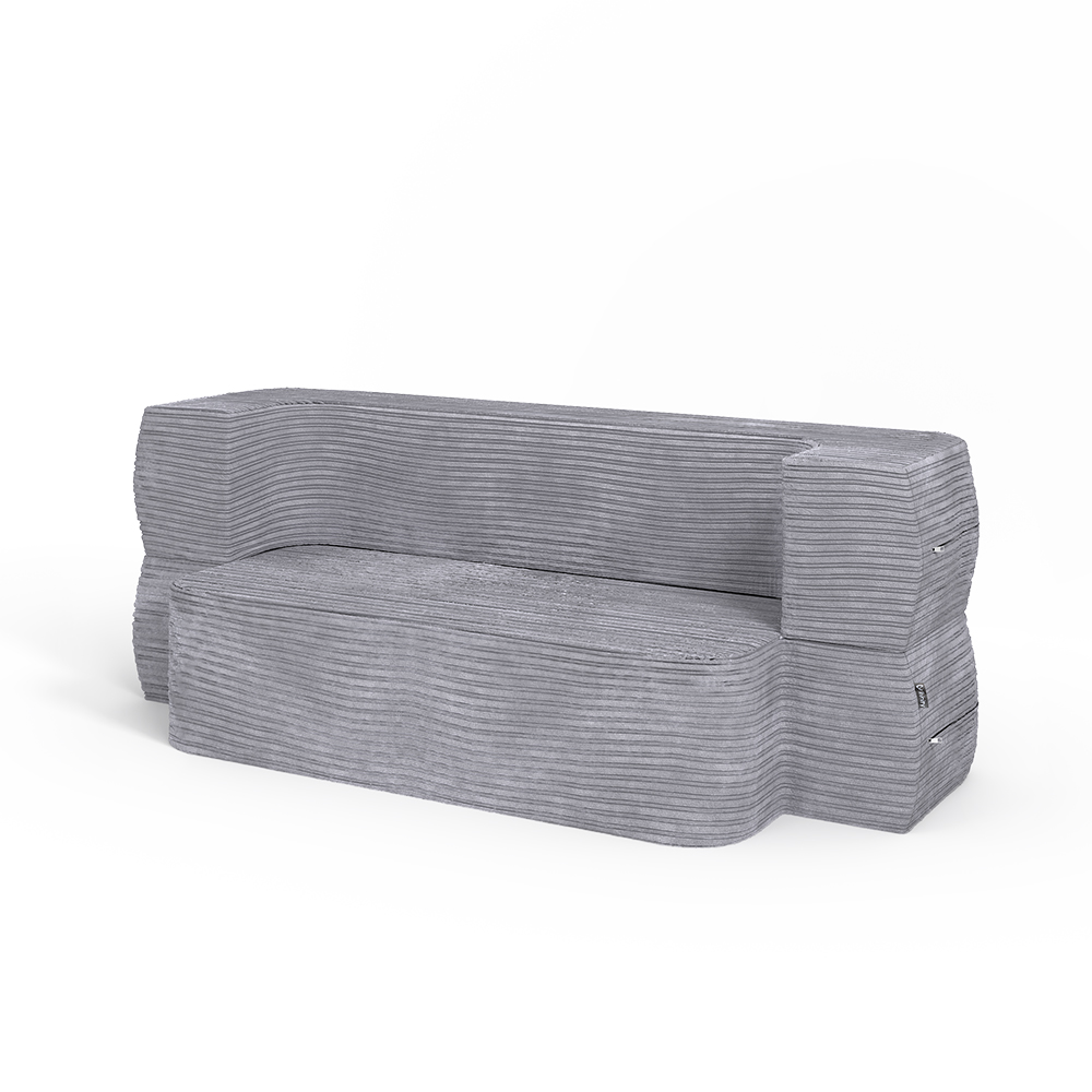 Sofa "Lille" Grau 190 cm mit Schlaffunktion livinity®