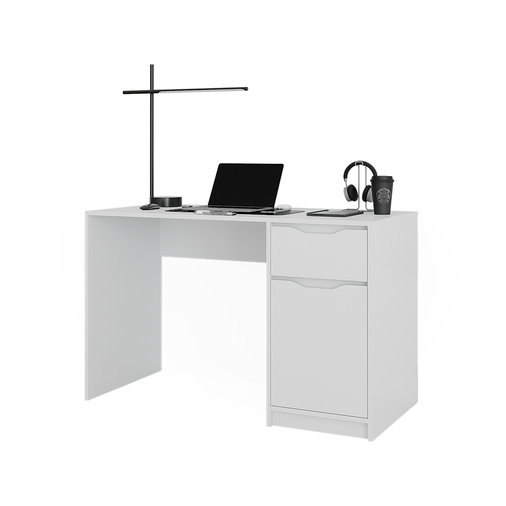 Schreibtisch "Ruben" Weiß 120 x 55 cm mit Schublade livinity®