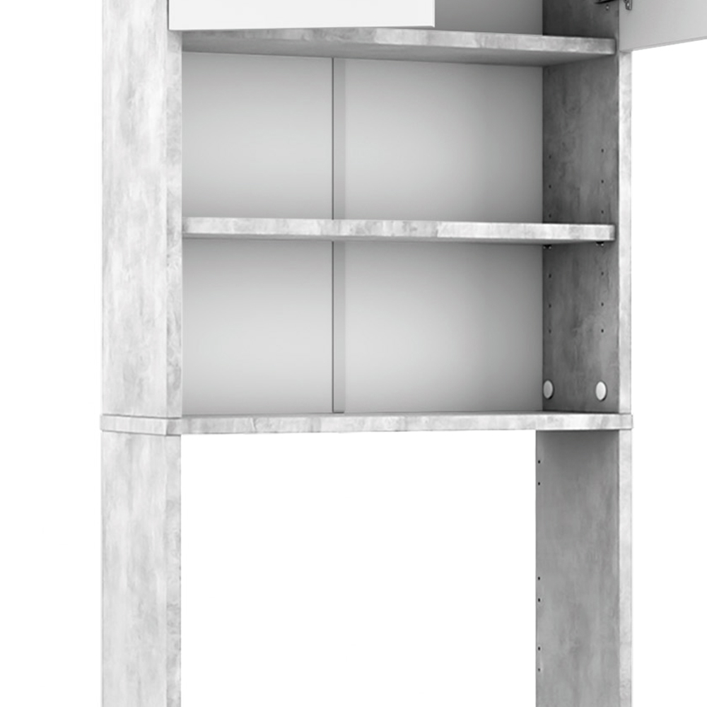 Waschmaschinenschrank Beton/Weiß 64 x 190 cm livinity®