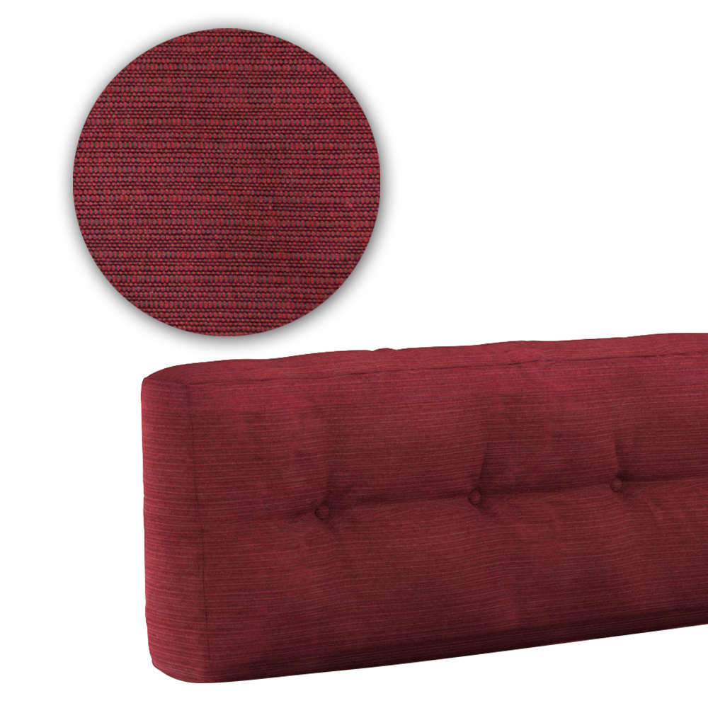 Palettenkissen Rückenkissen Rot 120 x 40 cm livinity®