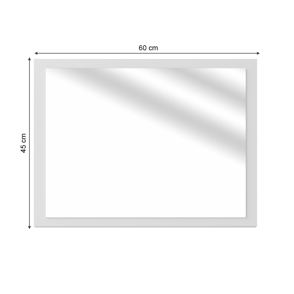 Badezimmerspiegel "Kiko" Weiß Hochglanz 45 x 60 cm livinity®