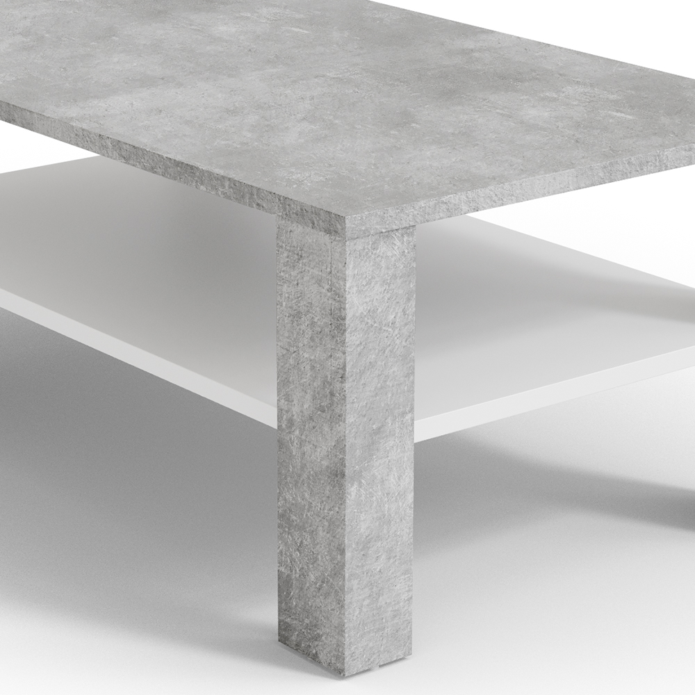 Couchtisch Beton/Weiß 100 x 42 cm livinity®