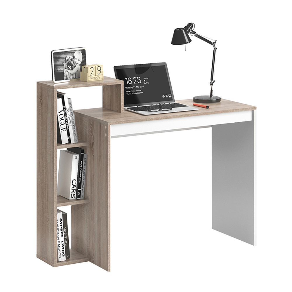 Schreibtisch "Leo" Sonoma/Weiß 100 x 40 cm livinity®