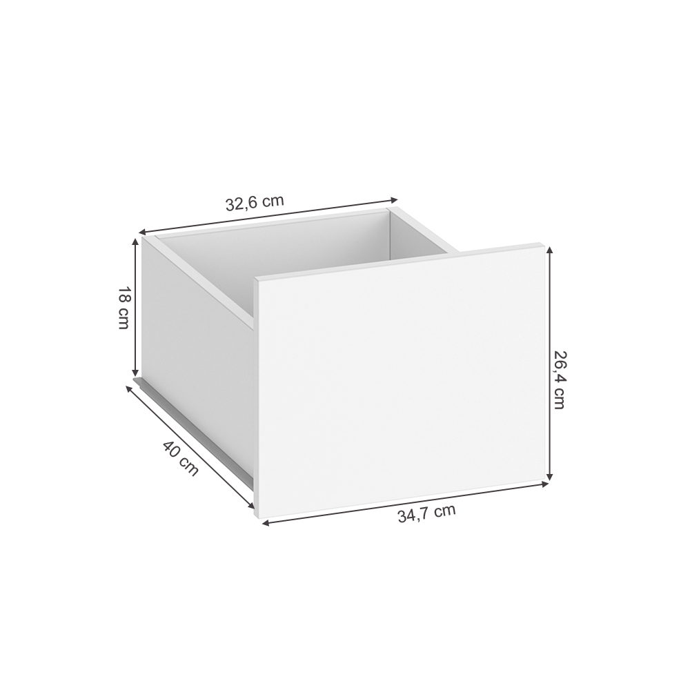 Schubladenset "Visit" Weiß 34.7 x 26.4 cm 2er Set livinity®