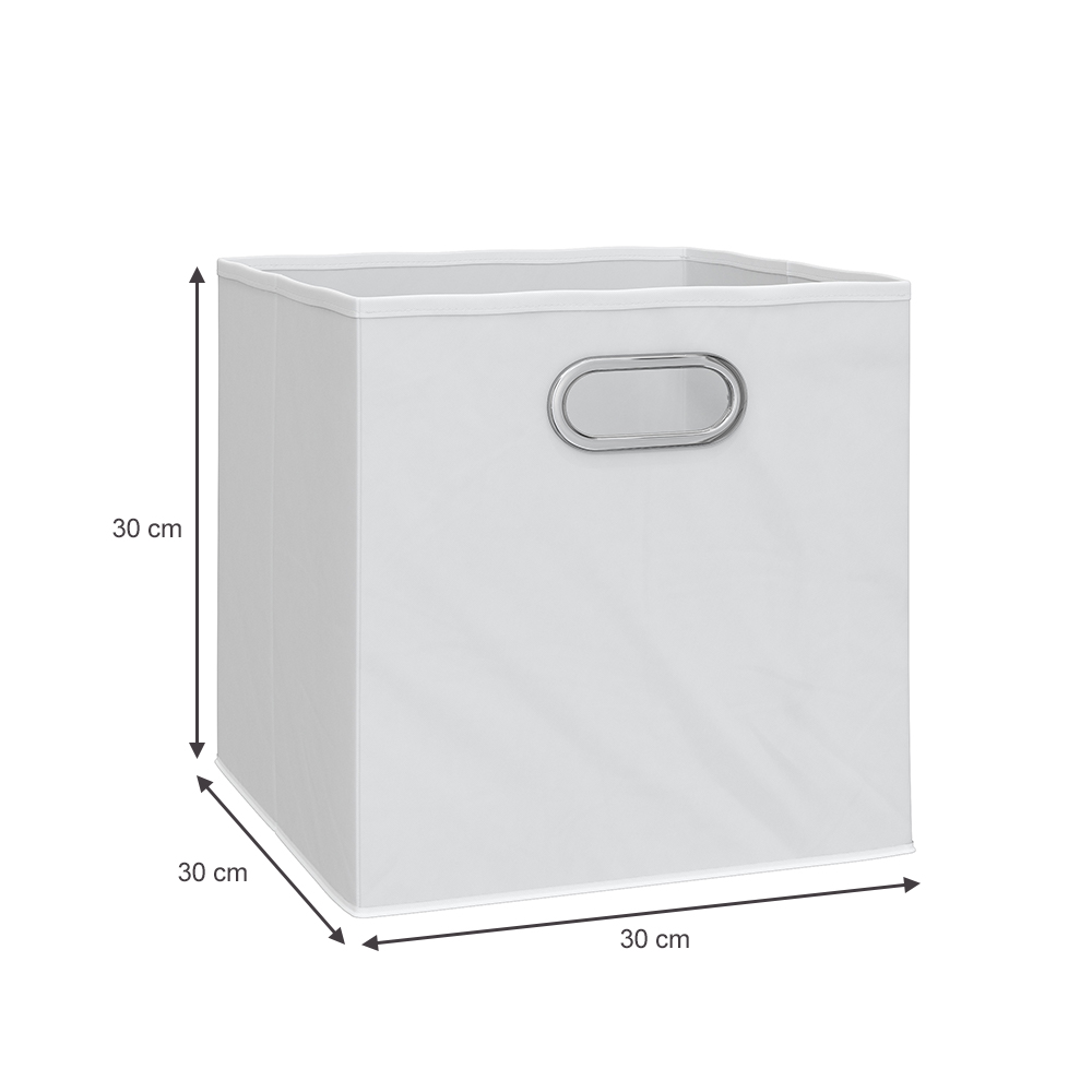Faltbox Weiß 30 x 30 cm 4er Set livinity®