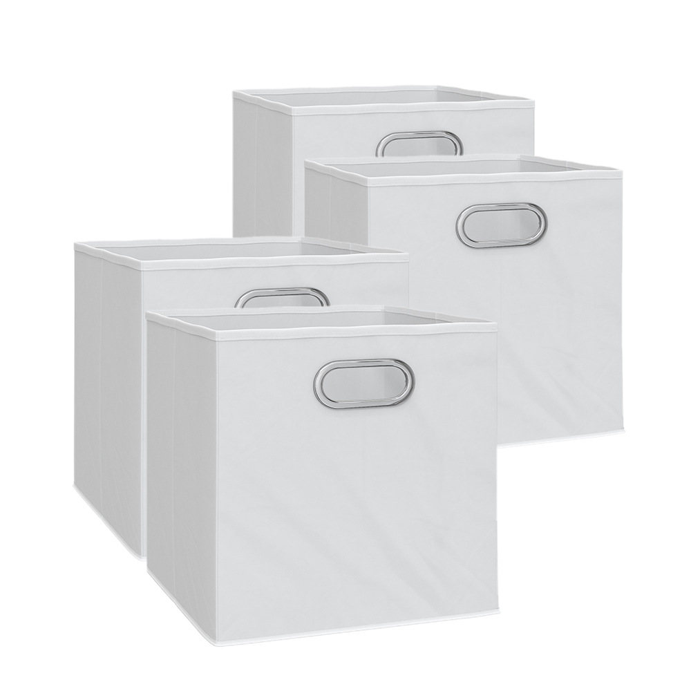 Faltbox Weiß 30 x 30 cm 4er Set livinity®