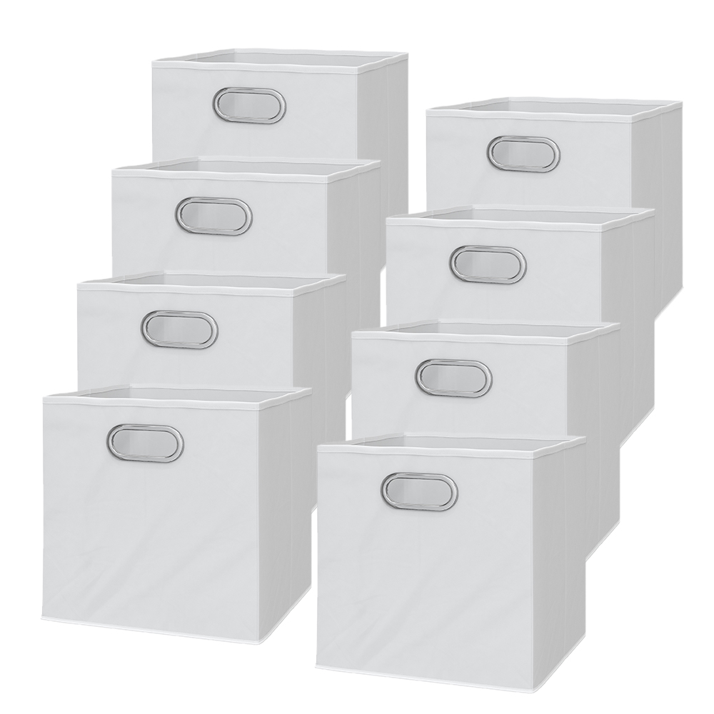 Faltbox Weiß 30 x 30 cm 8er Set livinity®