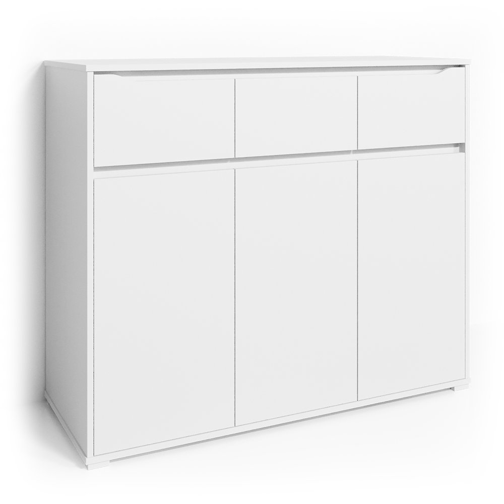 Sideboard "Ruben" Weiß 120 x 101 cm mit Schubladen livinity®