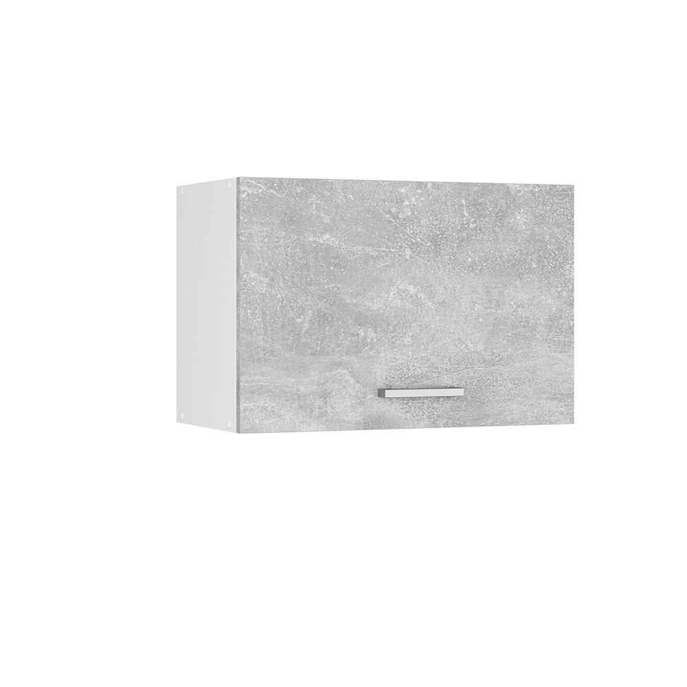 Hängeschrank "R-Line" Beton/Weiß 60 cm Flach livinity®