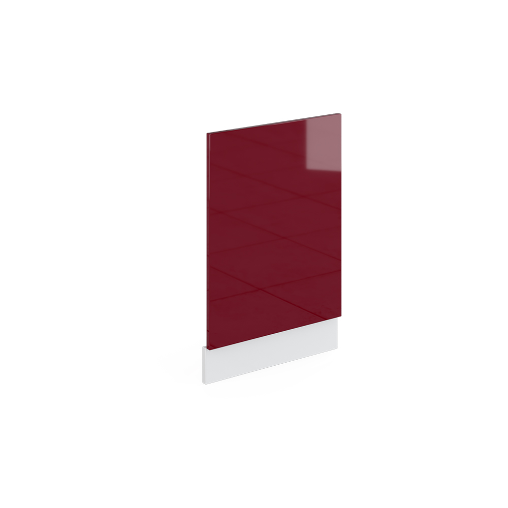 Frontblende "R-Line", Bordeaux Hochglanz/Weiß, 45 cm , AP Marmor, livinity®