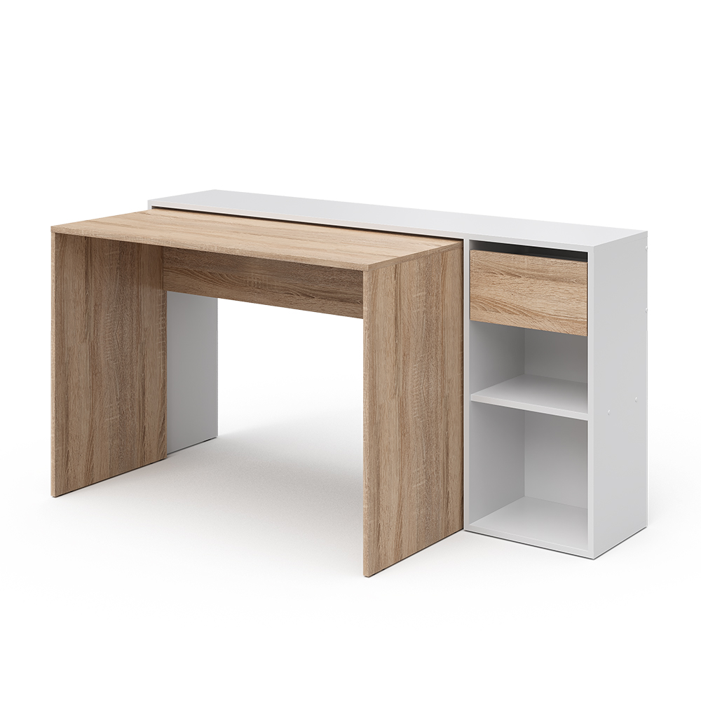 Schreibtisch "Ben" Weiß/Sonoma 145 x 46.4 cm livinity®
