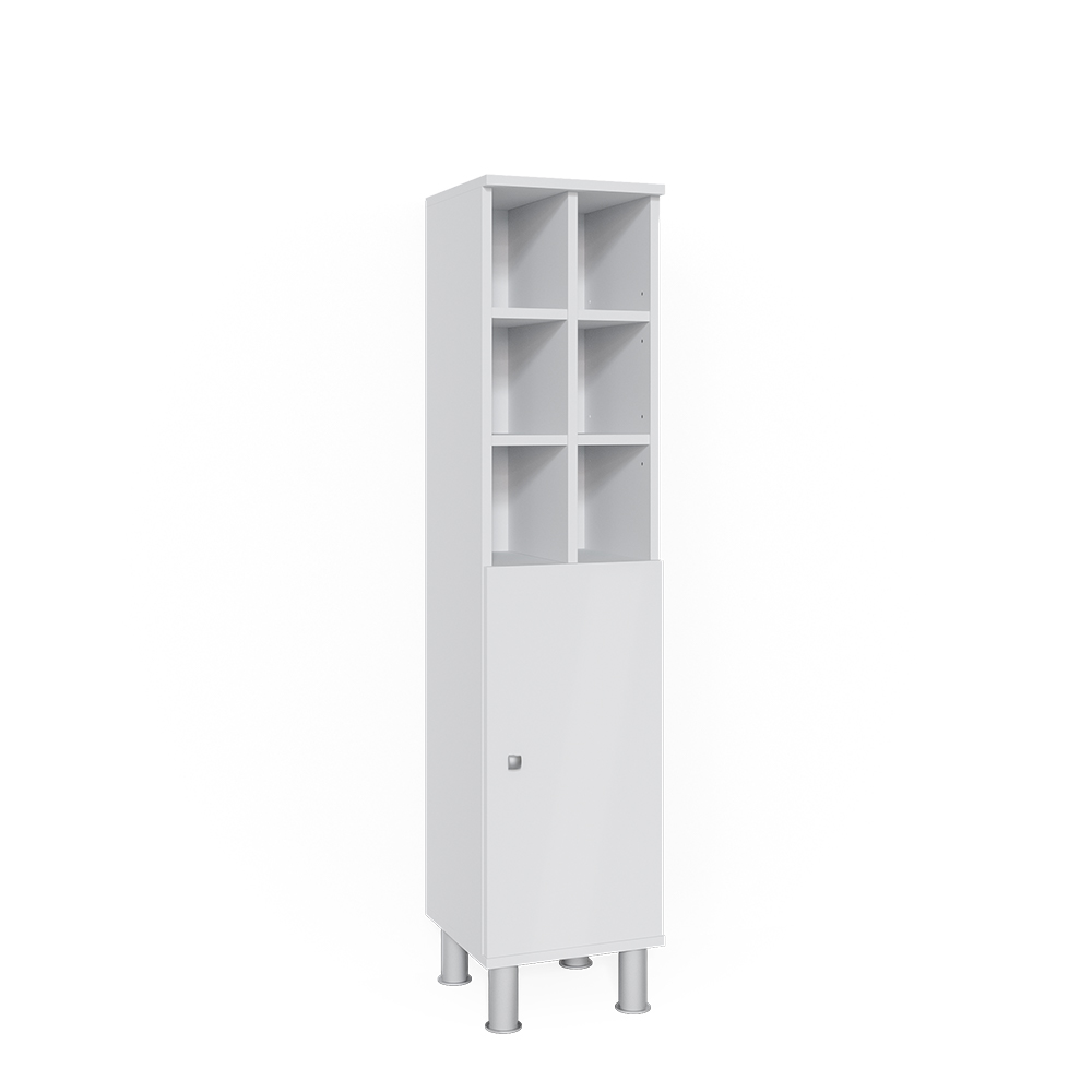 Midischrank "Fynn" Weiß 30 x 130.6 cm große Tür livinity®