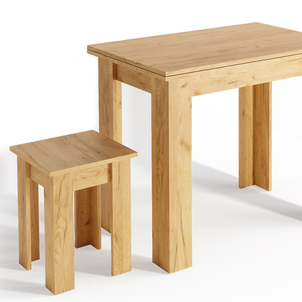 Esstisch mit Stuhl "Roman" Sand 90 x 60 cm livinity®