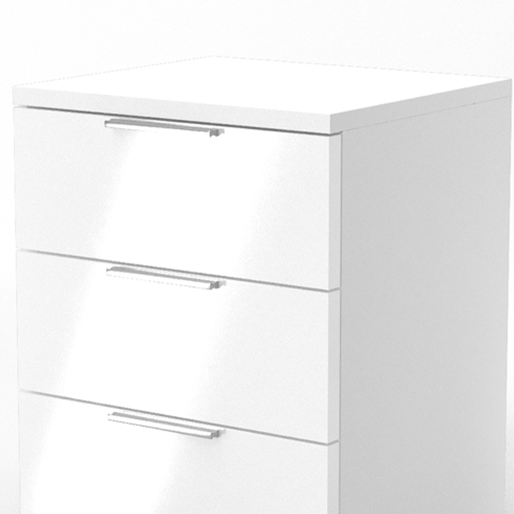 Nachttisch "Florenz" Weiß Hochglanz 46.2 x 60 cm livinity®