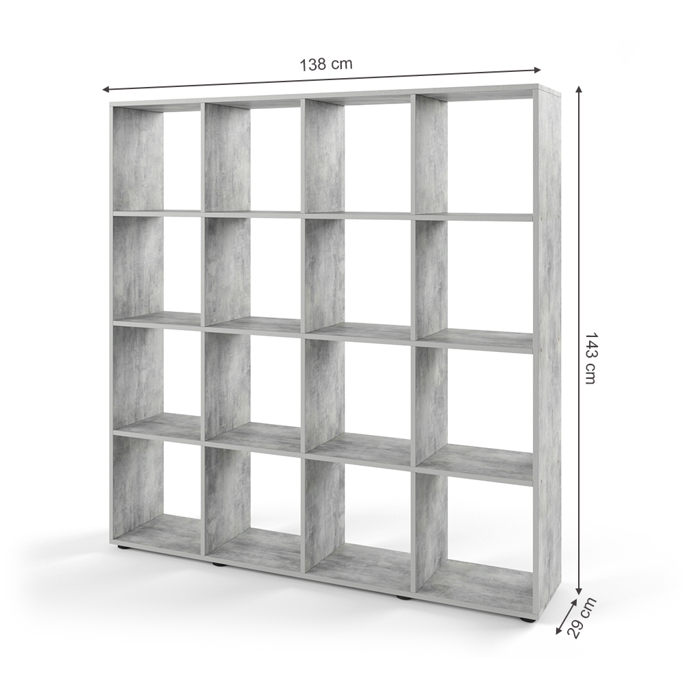 Raumteiler "Karree" Grau/Grau 138.5 x 142.5 cm livinity®